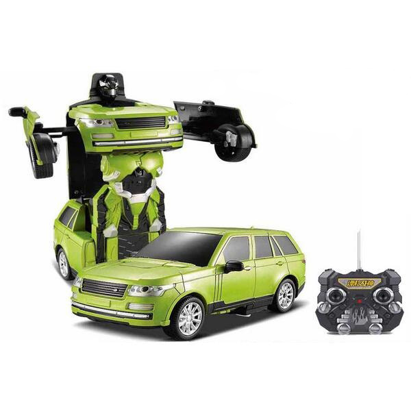 Радиоуправляемый робот-трансформер, зеленый, свет и звук  